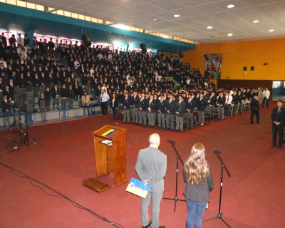 Con saludo del Rector Mayor, el Colegio Salesiano de Concepción da inicio a su año educativo pastoral 2023, junto a estudiantes y familias.