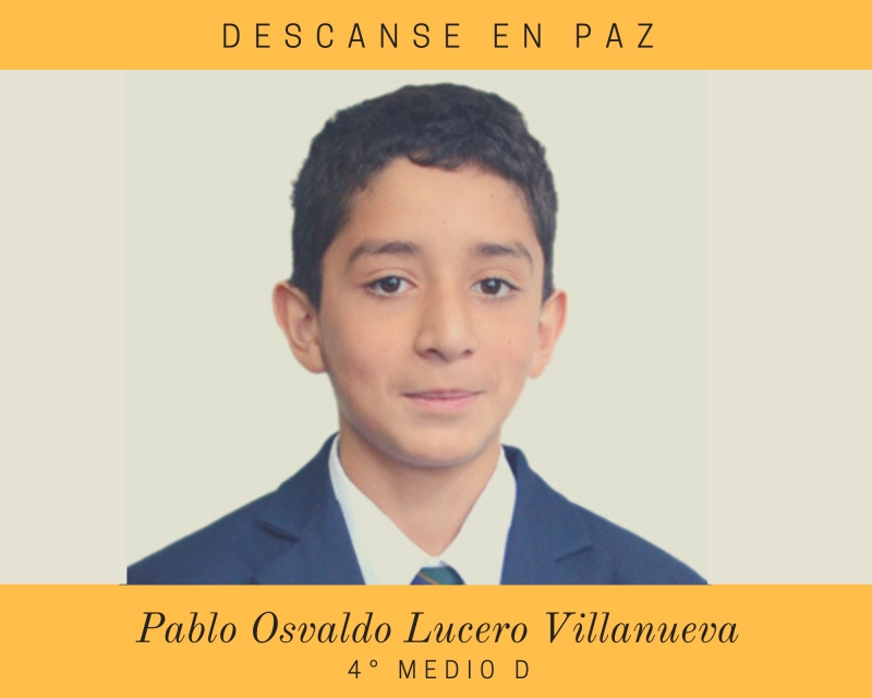 Comunicado Fallecimiento de Pablo Osvaldo Lucero Villanueva