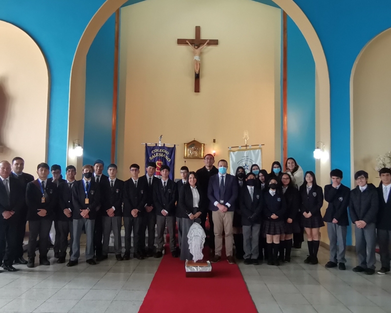 Salesianos Concepción hizo entrega de la imagen de la Virgen Peregrina